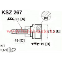 Féltengely csukló suzuki swift, 19/23, távol-keleti /ksz267/